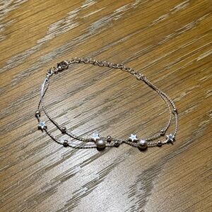 NEW Silver Star Space Moon adjustable Charm Bracelet, New Years Theme
